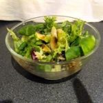 Crispy salad with fresh mushrooms