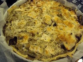 Goat cheese and leeks pie 3