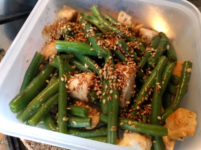 Chicken green beans soy sauce