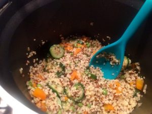 Quinoa bulgur carrot and courgette 42