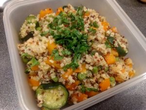 Quinoa bulgur carrot and courgette 52