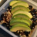 Quinoa bulgur salad with grapes and avocado 22