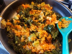 Rosti with sweet potato, leek and kale2