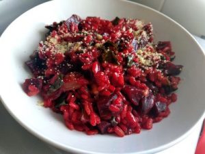 beetroots and spinach risotto 42