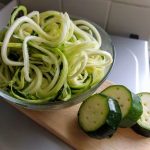 stir fry brocoli, salsify, beansprout, courgette 22