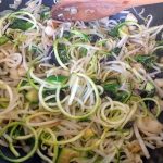 stir fry brocoli, salsify, beansprout, courgette 42
