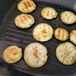 Brown rice pasta with courgette and eggplant 12