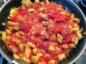 Gnocchi with courgette and tomato 22