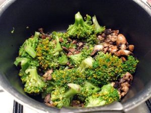 Orzo with brocoli and mushroom 22