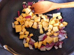 Stir fry with Head of Brussels sprout 12